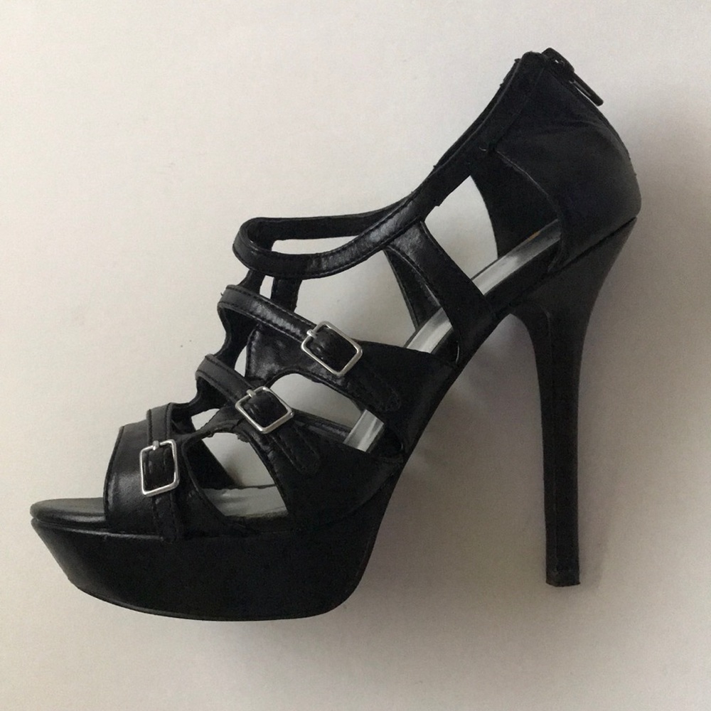 EUC BLACK JOEY Stiletto Platform Heels